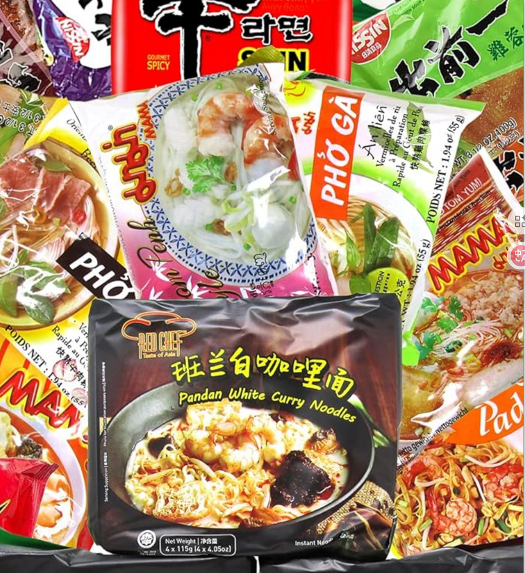 Asian Instant Noodle Care Package – Premium Mega Pack (10 Packs + Free Snacks)