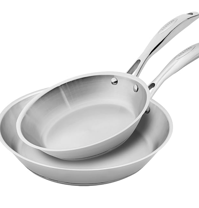 Stainless Steel 2 Piece Frypan Set, 20cm & 28cm