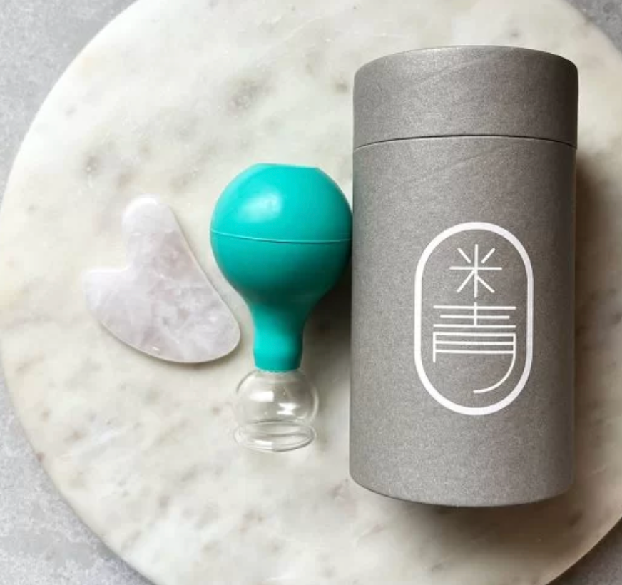 Facial Cup + Rose GuaSha Stone Bundle