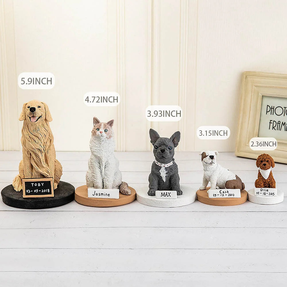 Personalised Handmade Pet Portrait Statue Photo Dog Cat Parrot Tortoise Hamster Horse Portrait Statue Pet Lover Gift Pet Memorial Gift